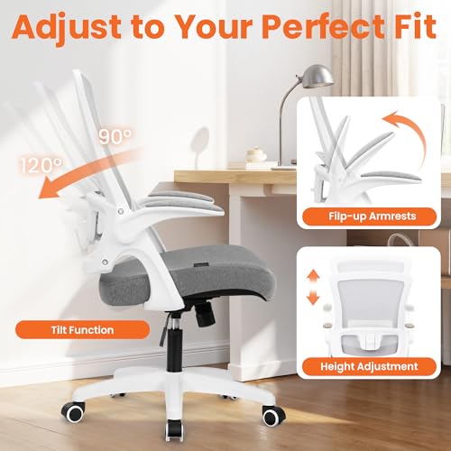 NEO CHAIR Office Desk Chair Computer High Back Mesh Gaming Seat with Ergonomic Adjustable Comfy Flip-up Armrests Lumbar Su...