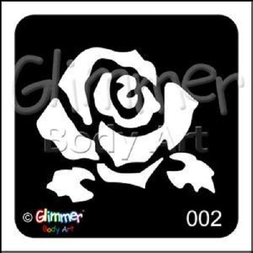 Glimmer Body Art Temporary Tattoo Party Kit – 75 Stencils, 2 Skin-Safe Glues, 2 Brushes – Perfect for Kids, Events, & Fest...