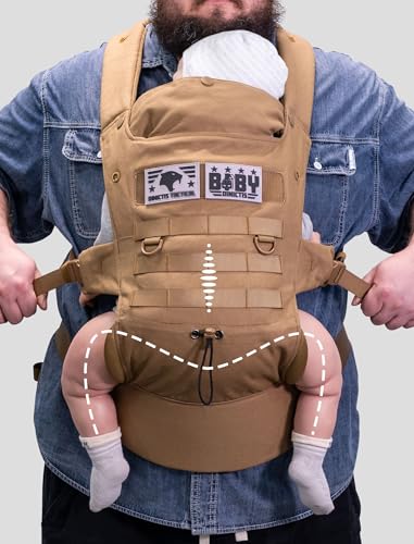Ergonomic Lumbar Support Baby Carrier for Infants to Toddlers (8-33 lbs), Cozy and Lightweight Military Baby Carrier for B...