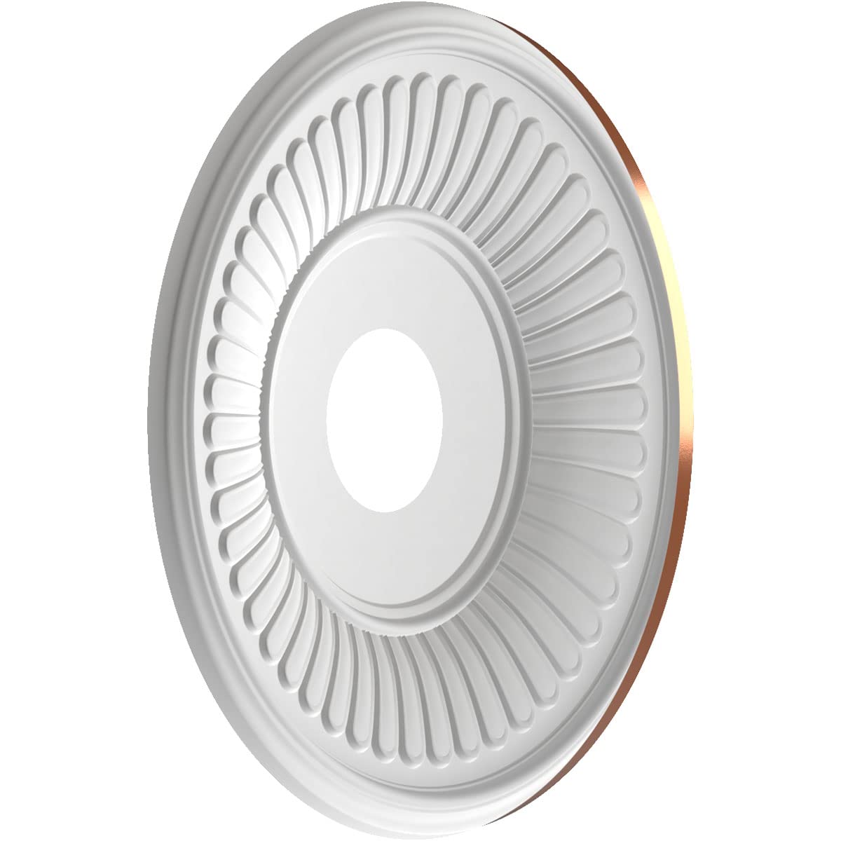 Ekena Millwork Cmp16Bebco Berkshire Thermoformed Pvc Ceiling Medallion (Fits Canopies Up To 7), 16Od X 3 1/2Id X 1P, Bright Coat
