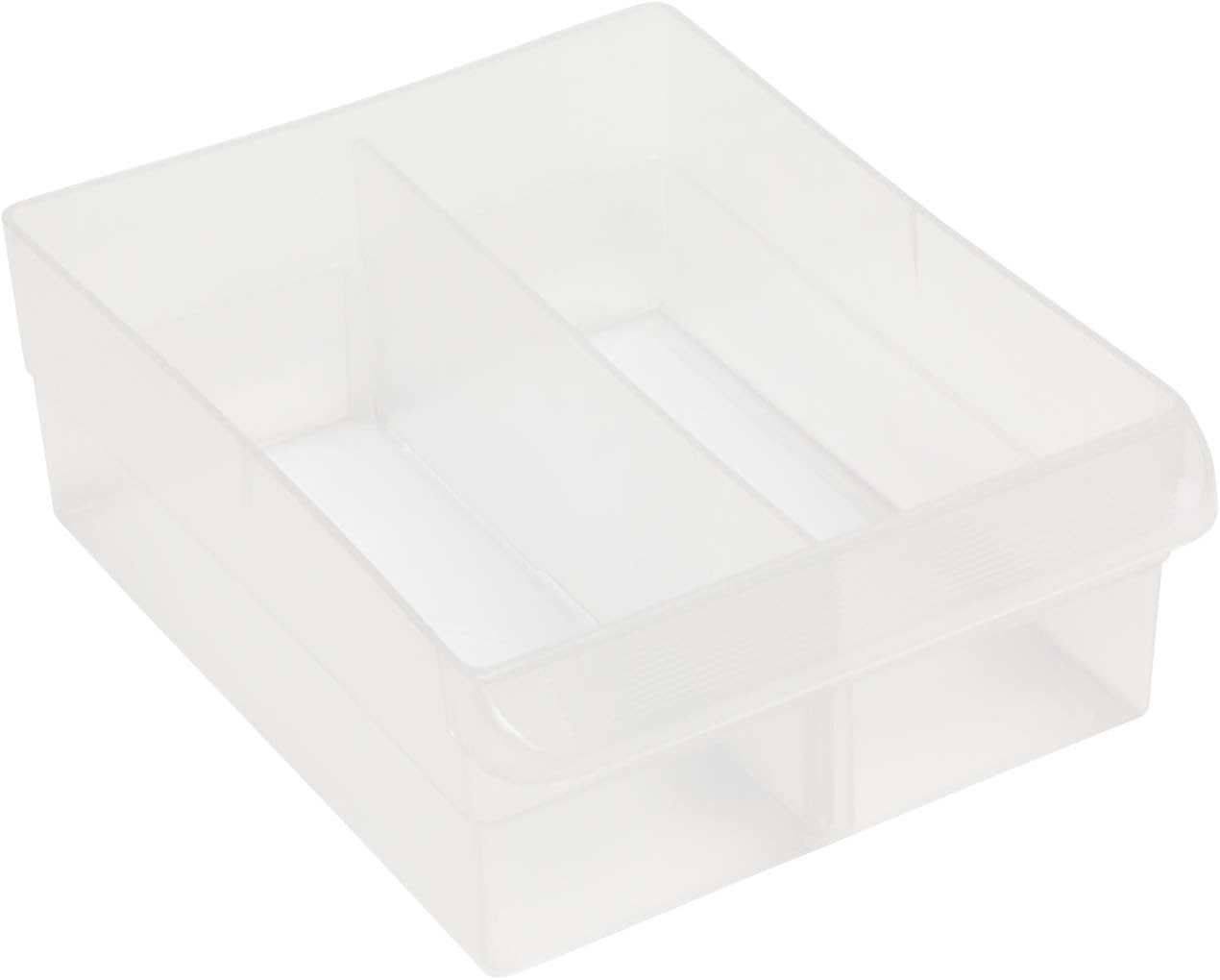Akro-Mils 44 Drawer 10144REDBLK, Plastic Parts Storage Hardware and Craft Cabinet, Red & Black, (1-Pack) & 40717 Length Dividers for Plastic Storage Hardware, (6-Pack), Clear, Black