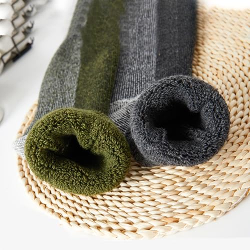 Merino Wool Hiking Socks Thermal Warm Crew Winter Boot Sock for Men & Women, Thick Outdoor Trekking Wool Socks, 1 Pair