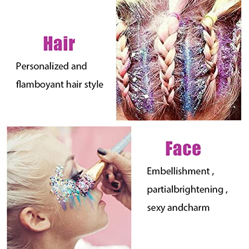 MEICOLY Purple and Gold Face Body Glitter Set, Mardi Gras Face Glitter,Mardi Gras Outfit for Women Kids,Mardi Gras Accesso...
