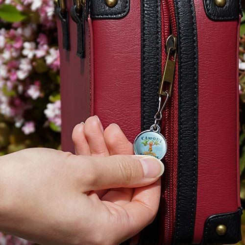 GRAPHICS & MORE Campout Fishing Adventure Dinosaur Train Jacket Handbag Purse Luggage Backpack Zipper Pull Charm