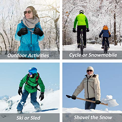 FIDESTE -40℉ Waterproof Winter Thermal Gloves-3M Thinsulate Windproof Touch Screen Warm Gloves-for Driving Cycling-for Wom...