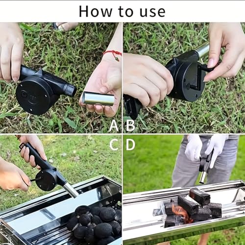 Fireplace Bellows Hand Crank Air Blower Portable Manual Bellow for Outdoor Barbecue Grill Stove Picnic Hiking Camping Camp...
