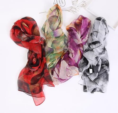 Scarfs for Women Lightweight Print Floral Pattern Scarf Shawl Fashion Scarves Sunscreen Shawls