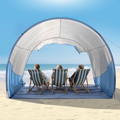 OUTELY Beach Shade, The Classic Wind-Supported Beach Canopy with UPF 50+ Protection, 7.5ft Tall, Portable & Easy Setup for...