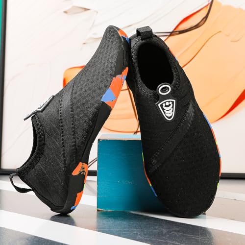 QPT Water Shoes for Toddler Kids Boys Girls Barefoot Aqua Socks Quick-Dry Beach Swim Outdoor Sports Shoes