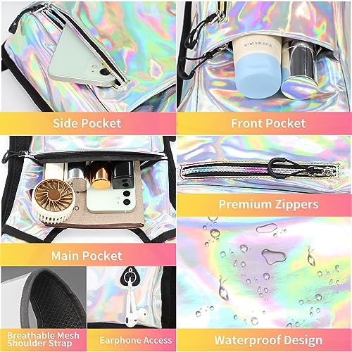 Hydration Backpack, Water Backpack with 2L Hydration Bladder, Rave Backpack Hydration Pack, Festival Essential for Raves, ...