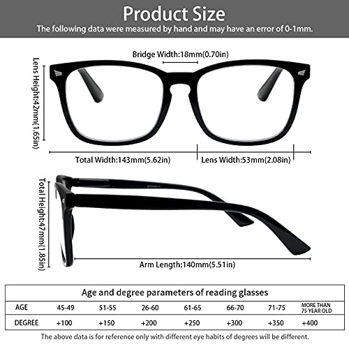 VIDEBLA 5 Pack Blue Light Blocking Reading Glasses,Spring Hinge Readers for Women Men,Anti UV Ray Filter Nerd Eyeglasses