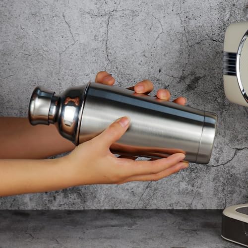 JWJIUEJIU 21oz Cocktail Shaker - Insulated Double Wall, Martini Shaker, Drink Shaker, No Stuck Twist Lid, Leakproof, Buil...