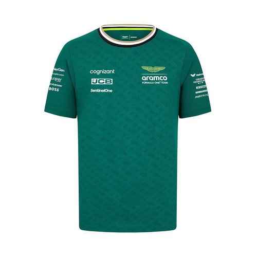 Aston Martin Men's F1 2024 Fernando Alonso Team Tshirt - Green - Size: Small