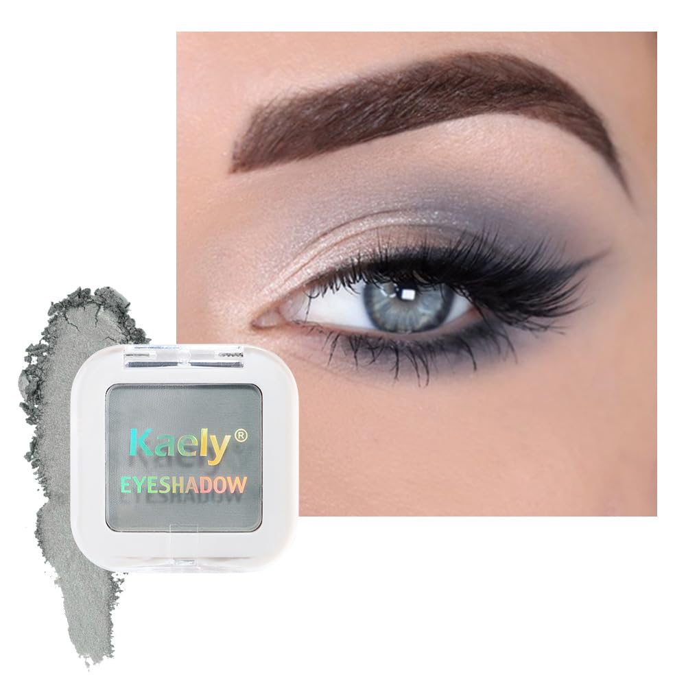 HHLTOH Buildable Matte Eyeshadow Makeup Palette Single - Smoky Gray Shades | Creamy Pressed Powder for Easy Blending | Mini Trav