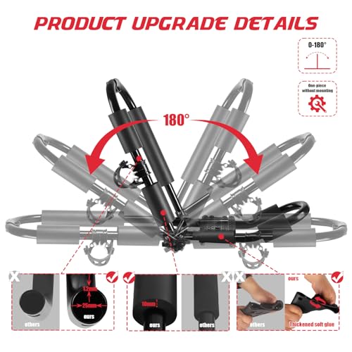 FORWODE Premium Kayak Roof Rack, 2 Pair J-Bar Roof Rack, Folding Adjustable Rack, Heavy Duty Kayak Roof Carrier 2 Kayak, C...