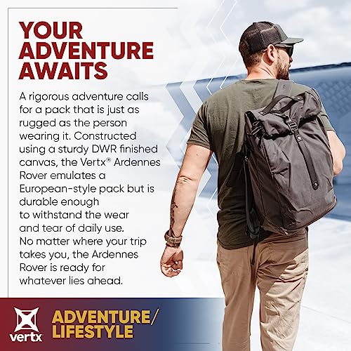 Vertx Ardennes Mens Tactical Backpack Medium Molle Laptop Rucksack for Travel, Work, Outdoor Utility Gear Bag, Canvas, Rover Ash Grey