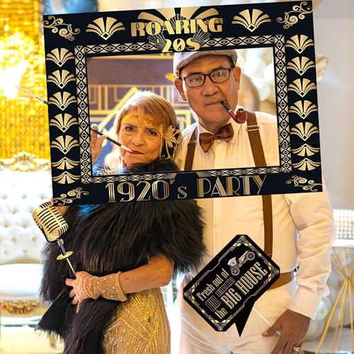 LaVenty Roaring 20s Photo Booth Props 1920s Photo Booth Props Gatsby Party Props Roaring 20s Party Decorations Gatsby Deco...