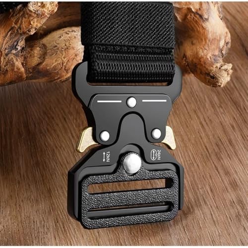 Multi-Function Heavy Duty Combat Belt - Adjustable Nylon Webbing Tactical Belt for Outdoor Sports, Hiking & Work - Durable...