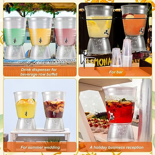 Tioncy 2 Pcs Acrylic Beverage Dispenser with Spigot 2.7 Gallon/ 10 l Clear Drink Water Dispenser Countertop with Detachabl...