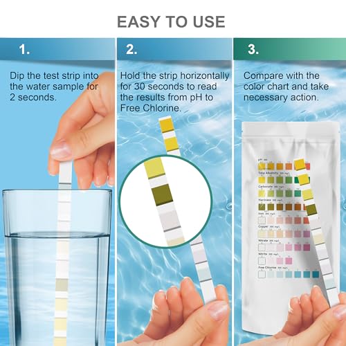 AAwipes Fish Tank Water Test Strips 9-in-1 |25 Strips | Freshwater & Saltwater Tanks Quick & Accurate Water Testing Test p...