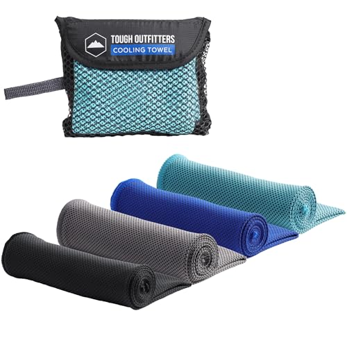 Tough Outdoors Cooling Towel - Cooling Towels for Neck & Face - Ice Wrap & Sweat Rag for Camping Gym Yoga & Sports - Worko...