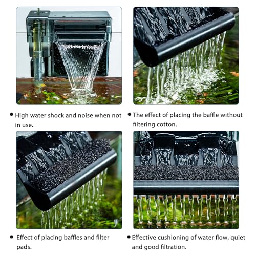 HOZOE Aquarium Filter Baffle, Fish Tank Accessory, Helps Maintain a Calm Water Surface and Slow Down Water Flow, Fish Tank...