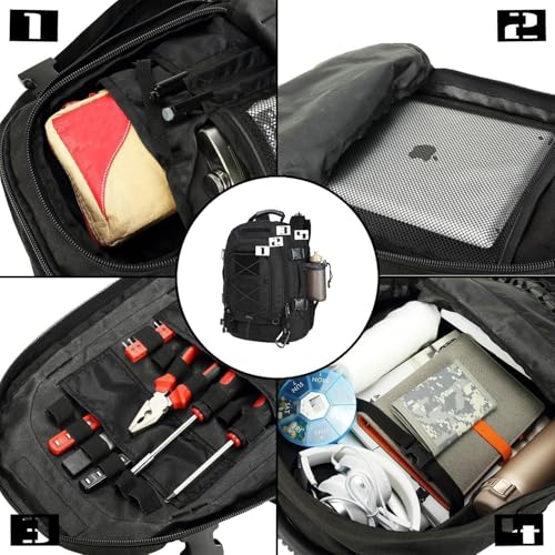 ZSearARMY Large Tactical Backpack for Men Military Backpack with DIY System for Travel, Work,Camping,Hunting,Hiking,Sports...