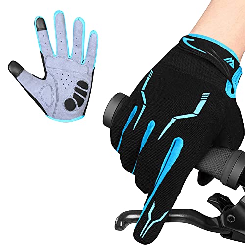 WESTWOOD FOX Cycling Gloves for Men - Full Finger BMX & Mountain Bike Gloves with Touchscreen, MTB, Padded Anti-Slip Grips...