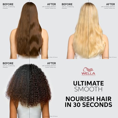 Wella Professionals ULTIMATE SMOOTH Intense Mask with Deep Nourishment | Treatment for Dry, Frizzy Hair | Smooths & Adds a Silky Shine | With Squalane & Omega 9 | Color Safe