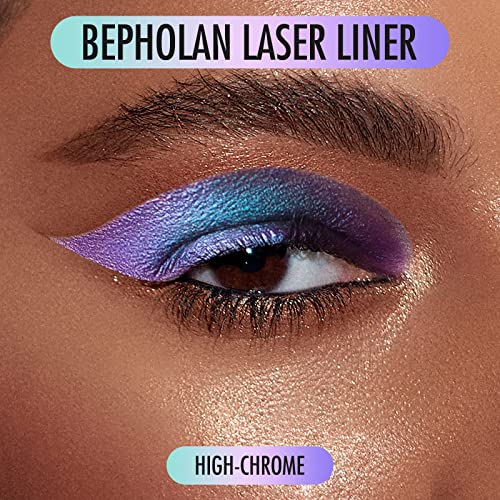 BEPHOLAN Metallic Eyeliner, Blue Purple Shifting Colors Glitter Waterproof Eyeliner, 24h Long-Lasting Pen, Purple-Blue (NO...
