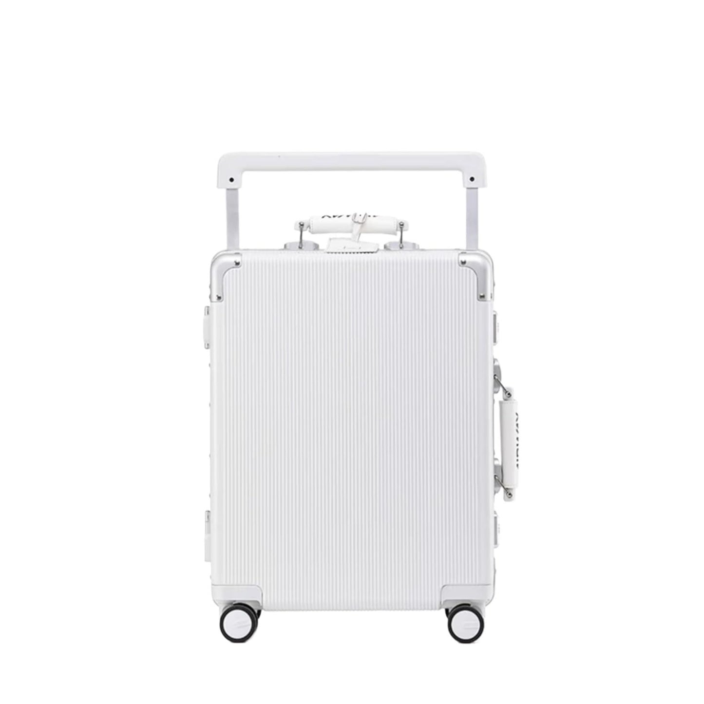 MUdson Trunk 20" 24" 26" 28 Men's Aluminum Frame Business Trolley Case Universal Boarding Box with Wheels Suitcase Durable (Color : Silver, Size : 24")