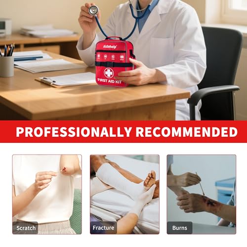 520 Pieces Premium First Aid Kit - Large Emergency Medical Kit for Survival, Car, Home, Travel, Camping, Backpack, Hiking,...