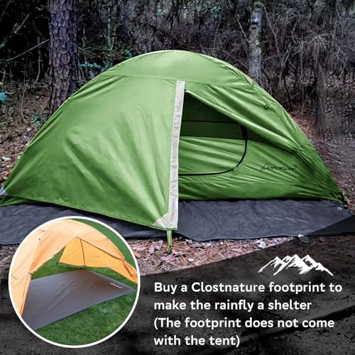 Clostnature Lightweight Tent for Backpacking - 1/2/3/4 Person Ultralight Backpacking Tent, Waterproof Easy Setup Camping T...