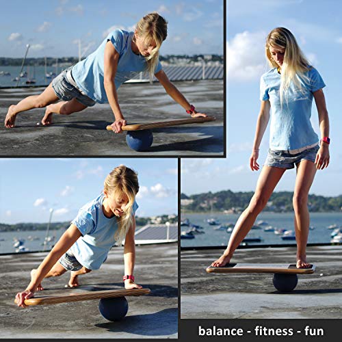 CoolBoard on Ball - The Ultimate Balance Board & Core Strength Trainer – Perfect for Surf, Snowboard, Physical Therapy, Fu...