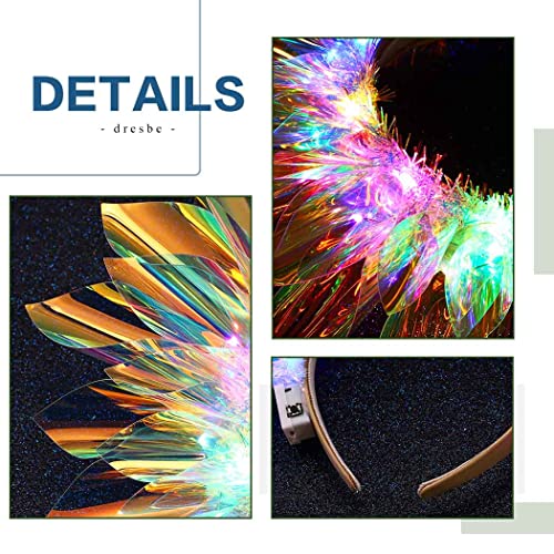 DRESBE Light Up Headband LED Headbands Glow Party Hair Accessories for Girls