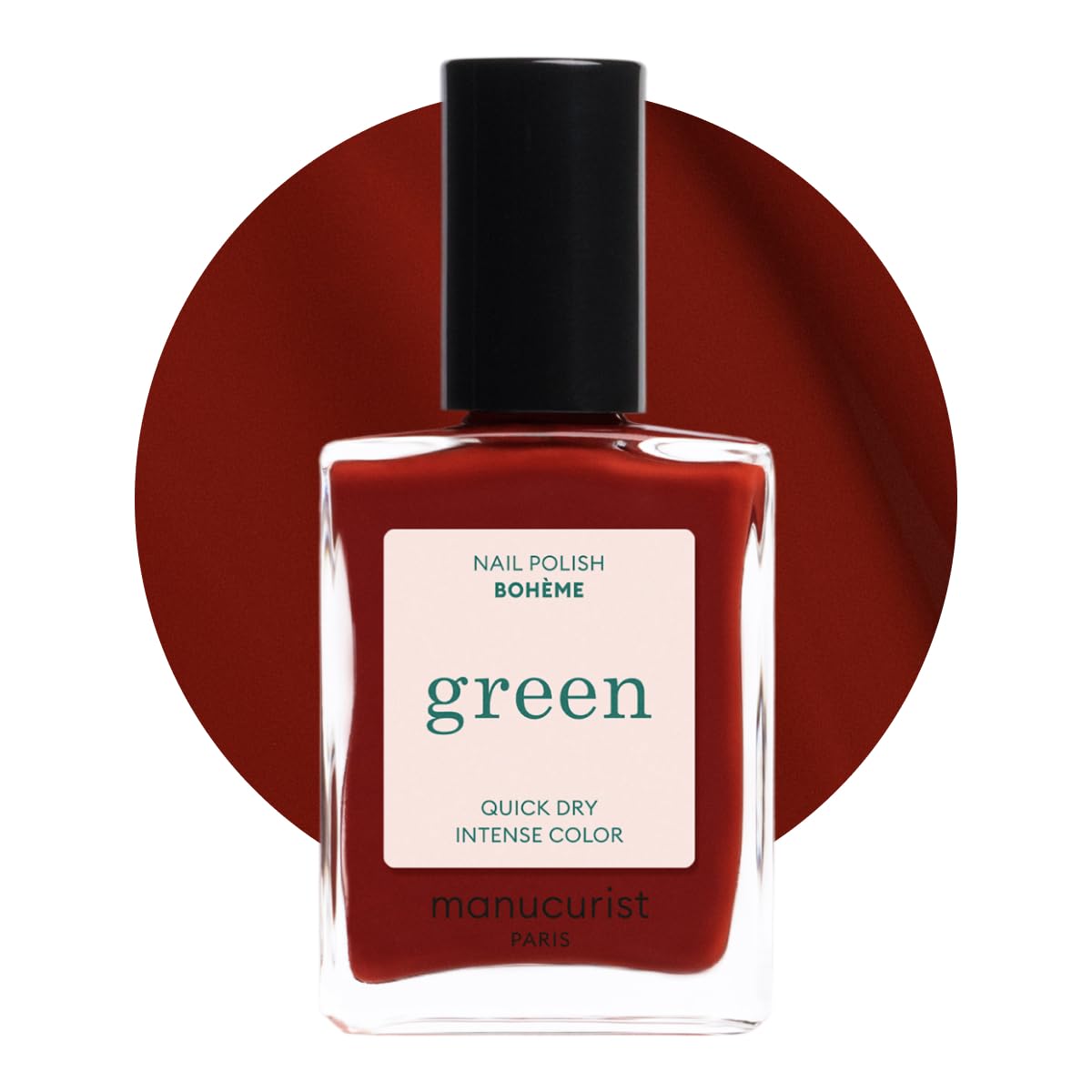 Manucurist Green Neon Pink - Fluorescent Pink Nail Polish - 9-Free, Vegan and Plant-Based - Non Toxic - Made in France - 0.5 fl