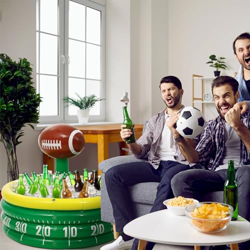 Bencailor Inflatable Cooler Inflatable Football Drink Cooler Toss Game Party Decoration Rugby Basketball Baseball Blow up ...