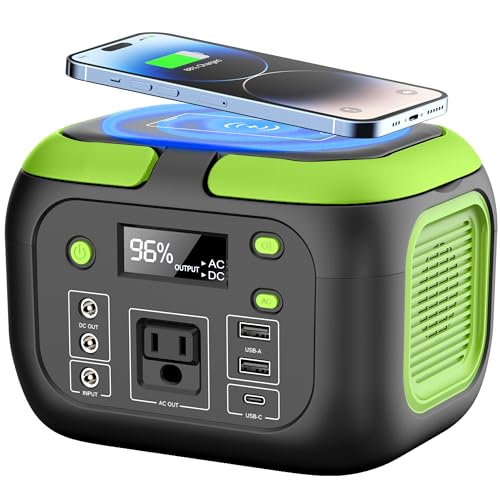 200W Portable Power Station, SinKeu 42000mAh Solar Generator With 110V AC Outlet, DC, USB C, USB QC3.0, 155Wh Backup Batte...