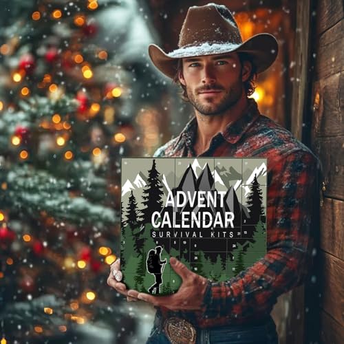 MH MYLUNE HOME Tactical Survival Calendar - 24 Days Xmas Countdown Advent with Waist Pack, Fire Bellows & Poncho | Premium...