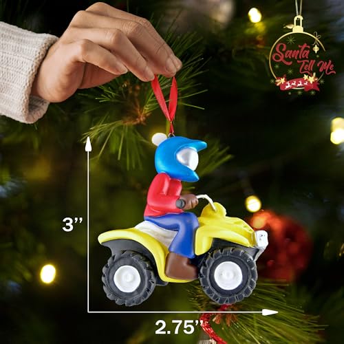 ATV Christmas Ornament 2025 Personalized 4 Wheeler or Quad Bike Gift for Boys, Teens, or Men – Custom Dirt Bike & Camping ...