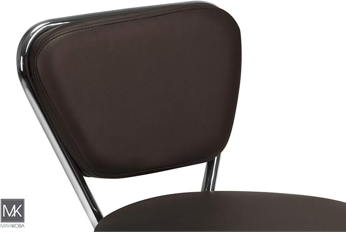 MAYAKOBA Dayton Garage Rolling Seat (Coffee) Pneumatic, Short Stool with Adjustable Height 13"-15", Perfect for Garage Task, Home Cleaning, Bathroom Short Seat, Technician Task