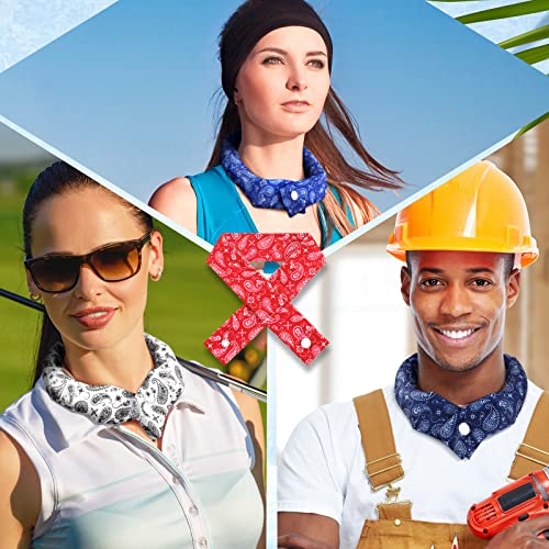 Xuhal 6 Pieces Cooling Neck Wraps Cooling Bandana Neck Cooler Ice Cooler Scarf for Women Summer Outdoor Sport Activity