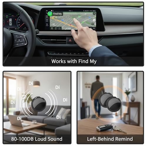 2 Pack GPS Tracker for Vehicles Pair with Apple Find My(iOS Only) Real Time Global Tracking Devices for Cars Hidden Magnet...