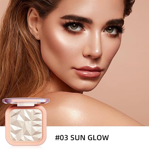 ELESSY Highlighter Makeup Palette,Face Glitter illuminator Palette,Natural Sparkling Finish Highlighter Powder,High Glossy...