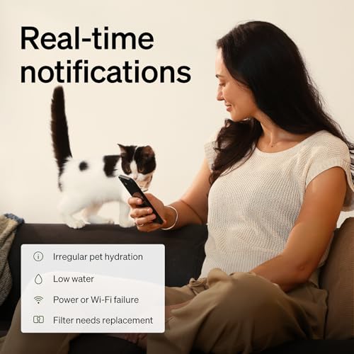 PETLIBRO RFID Multi Cats Water Fountain with Cat Recognition & Hydration Monitoring, Pump-Free Auto Cat Water Dispenser, L...