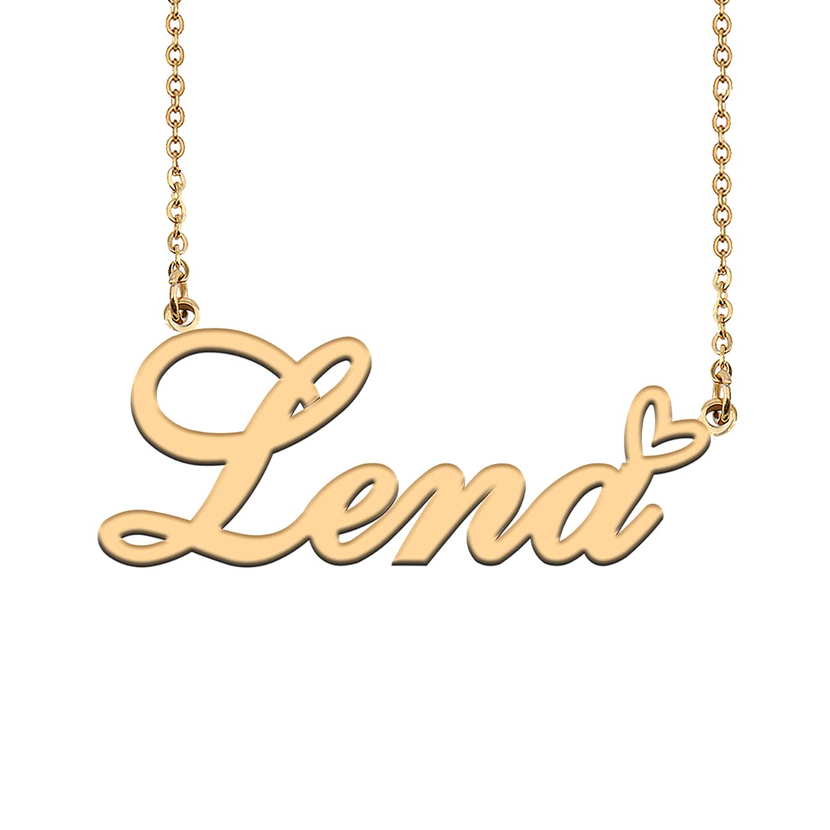 HUAN XUN Customized Nameplate Gold Necklace for Women Lena Necklaces Charm Pendant Jewelry for Mom