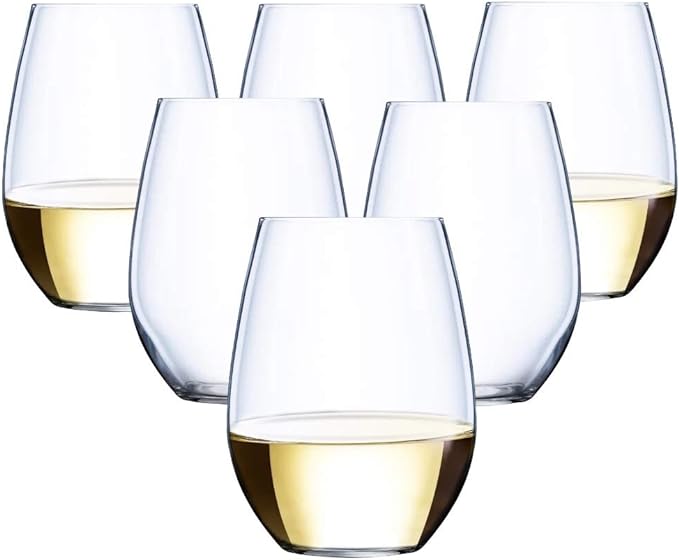 Oojami 48 piece Stemless Unbreakable Crystal Clear Plastic Wine Glasses Set of 48 Small Size Cups Small(10 Ounces)