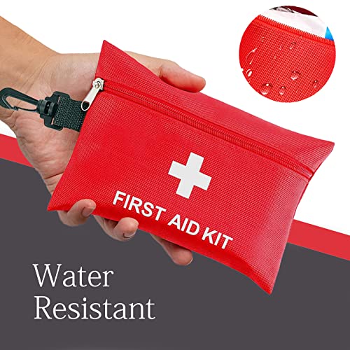 First Aid Kit - 97 Piece - Small Travel First Aid Kit, Ideal for Cars, Schools, Sports, Homes, Travel, Camping, Hiking