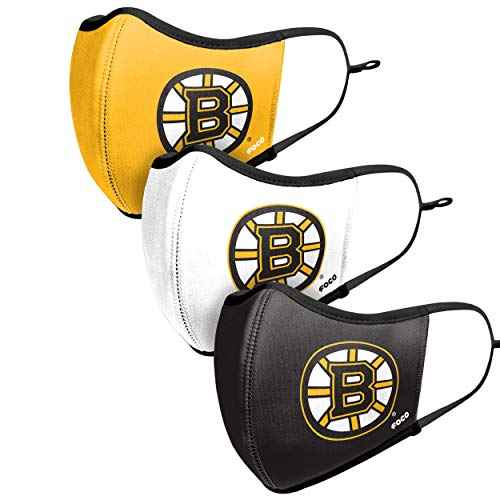foco NHL unisex-adult NHL Team Logo Sport Reusable Washable Fashion Face Cover Mask 3-pack