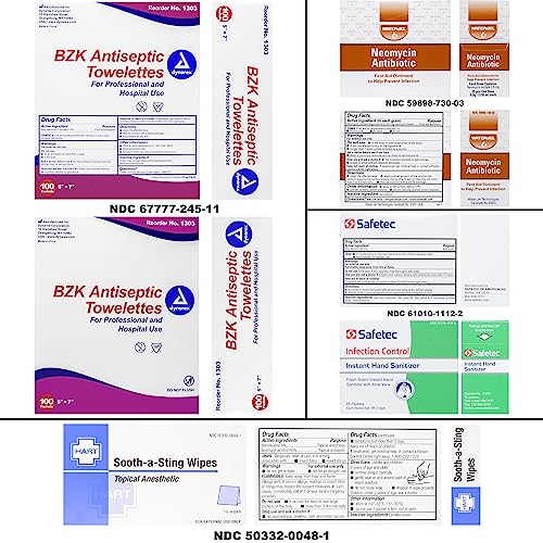 MFASCO 200 Piece All-Purpose First Aid Kit - Home and General Emergency Essentials - Plastic Box with Slide Locks - Ideal ...
